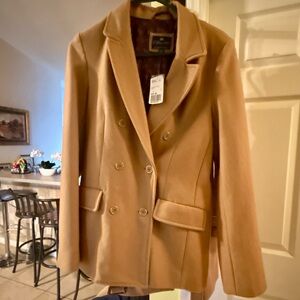 Camel colored coat size L